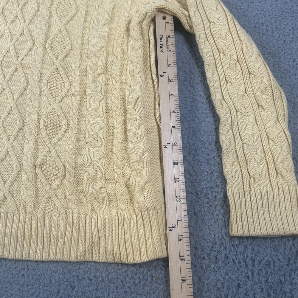 Jeanne Pierre Sweater Womens XL White Cable Diamond Knit Cowl Neck Pullover - Picture 10 of 15